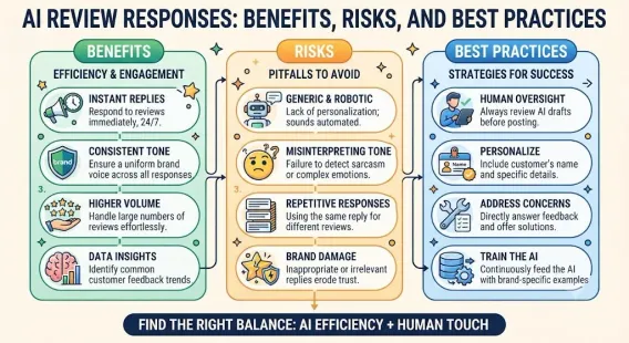 AI Review Responses: Benefits, Risks and Best Practices
