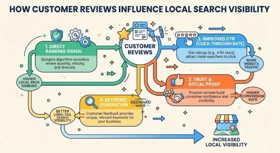 How Customer Reviews Influence Local Search Visibility