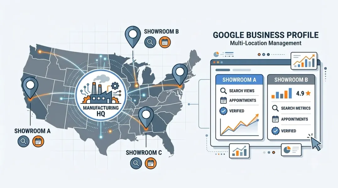 Google Business Profile for Manufacturers: Managing Showrooms and Regional Locations