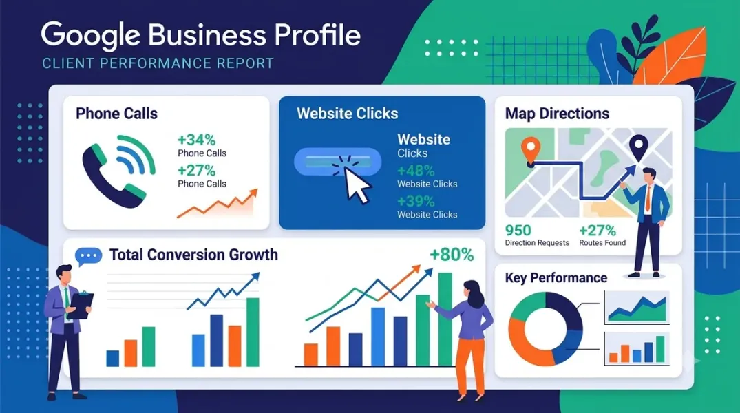 How to Report Google Business Profile Calls, Clicks, and Directions to Clients
