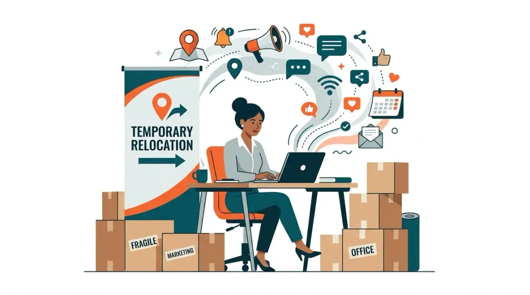 How to Manage Digital Marketing Tasks During a Temporary Business Relocation