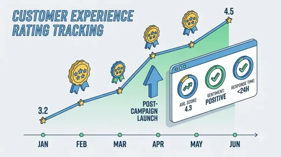 How to Track Changes in Review Ratings After a Customer Experience Campaign