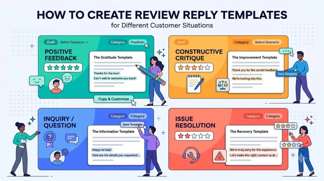 How to Create Review Reply Templates for Different Customer Situations